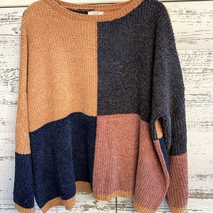 Chenille Colorblock Sweater